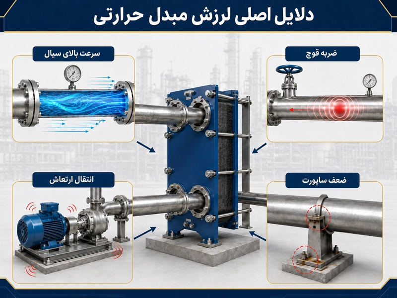 مهمترین دلایل لرزش مبدل حرارتی